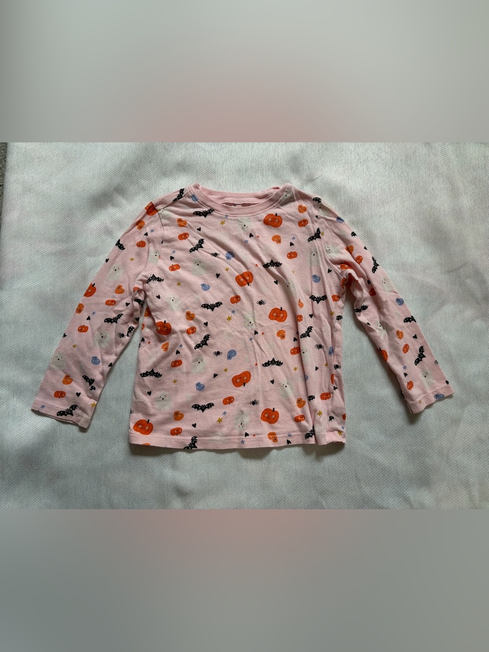 Old Navy Girls Pink Halloween Pumpkin Ghost Bat Shirt 4T